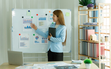 Analysts who study past consumer behavior in the market through statistical graphs to adapt and...