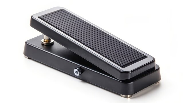 Black Expression Pedal Isolated on White Background