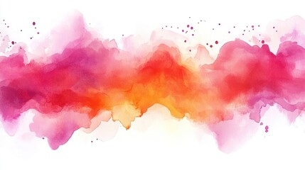 Abstract watercolor paint splatter, vibrant colors
