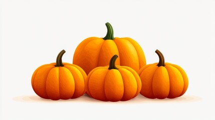 Obraz premium Pumpkin Patch Fall Harvest of Orange Pumpkins, Autumn, Harvest