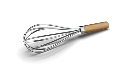 3d render of a whisk isolated on transparent background. 