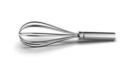 3d render of a whisk isolated on transparent background. 