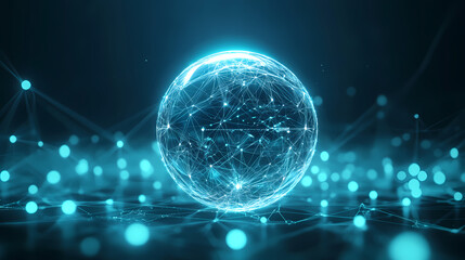 Fototapeta premium Sci-Fi Style Image with Glowing Sphere