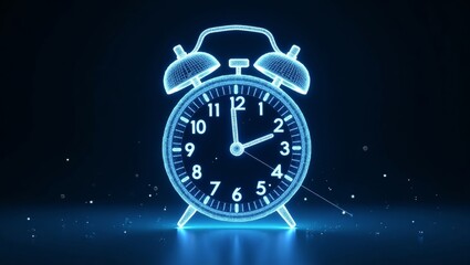 Futuristic digital alarm clock design