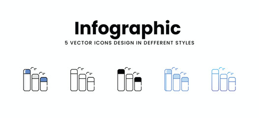 Infographic  vector icons set stock illustration