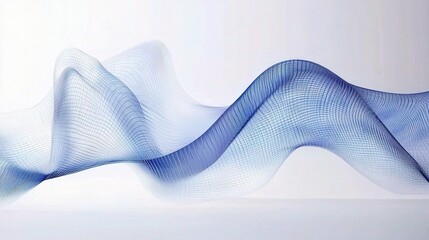 Fototapeta premium Abstract Design of Digital Waves in Minimal Style on Light Background