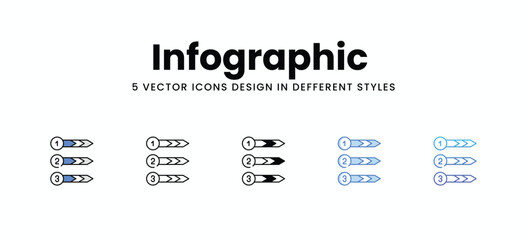 Infographic  vector icons set stock illustration