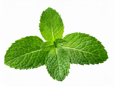 Hojas frescas de Hierbabunea aisladas sobre fondo Blanco.