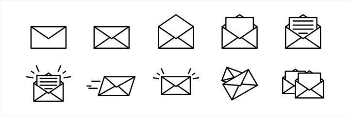Envelope icon set.