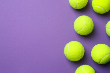 Tennis balls on a color background