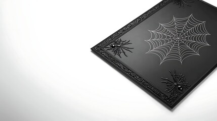 Black Gothic Spiderweb Book Cover Design.