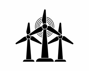 creative details wind turbine icon vector illustration