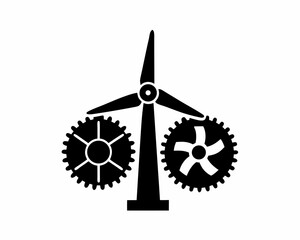 creative details wind turbine icon vector illustration