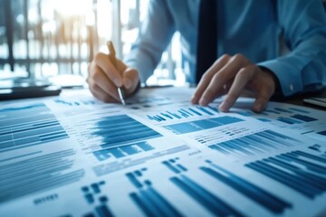 Manager presents performance metrics to enhance decision-making in quarterly meeting