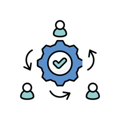Collaboration vector icon stock illustration 