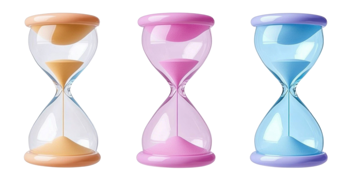 hourglass isolated on white background