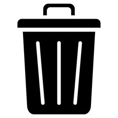 Trash Bin  Icon Element For Design