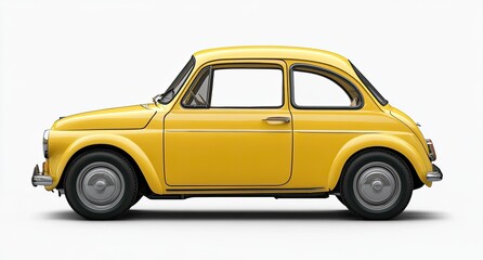 Classic Yellow Retro Car