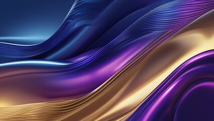 Obraz premium A sleek gradient mesh background blending deep blue, royal purple, and gold, symbolizing fluidity, innovation, and business transformation.
