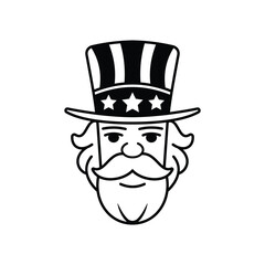 Uncle Sam USA, America, Silhouette Design