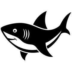 vector illustration of a shark