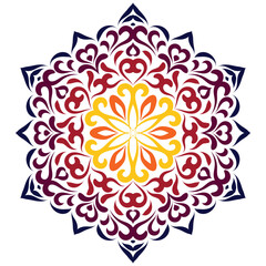 Vector Floral Bright Mandala Design Element