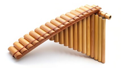 Panpipes on White Background