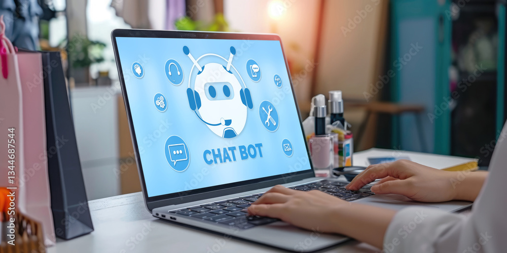 Poster chatbot software application for brisk online business that automatically reply to customer question