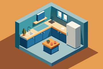 isometric view of a modern building