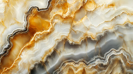 Obraz premium Abstract polished onyx stone with intricate earthy patterns. Polished Onyx. Illustration