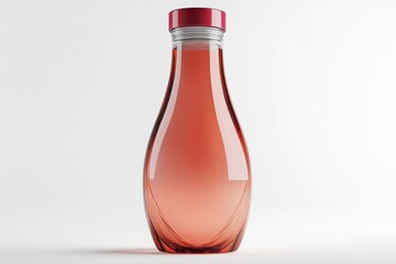 A modern water bottle with a twist-off cap isolated on a white background ideal for showcasing sleek design and practical hydration solutions.