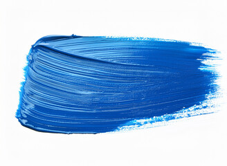 blue paint brush on white isolated background