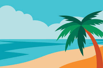 palm tree on the sea