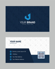 Fototapeta premium Elegant blue gradient business card template