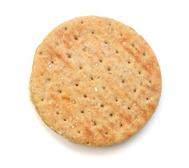 Stack buns with sesame seeds on a white background 