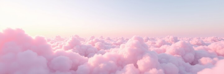 Dreamy pink cloudscape at sunrise