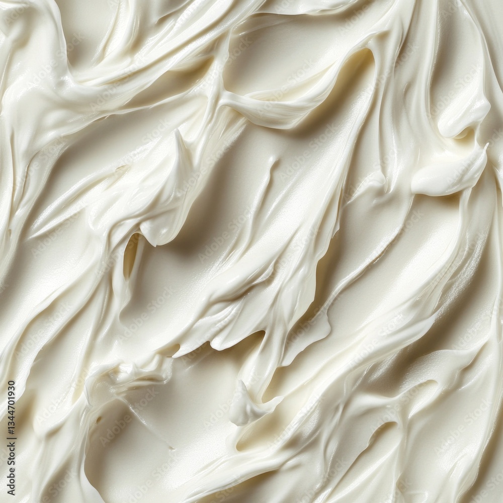Poster delicate swirls of creamy white resemble an abstract canvas, showcasing intricate patterns formed by