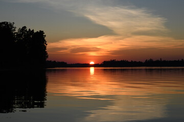 sunset on the river