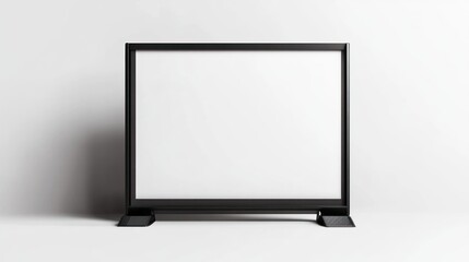 Fototapeta premium Blank Display Screen with Modern Frame and Stand Ideal for Digital Presentations Advertisemen