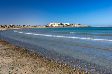 Plaża. Zatoka nad Morzem Czerwonym