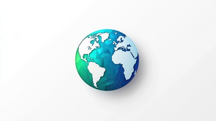 Fototapeta premium Geometric Earth Globe with Vibrant Colors and Modern Design for Global Themes Environmental Aw