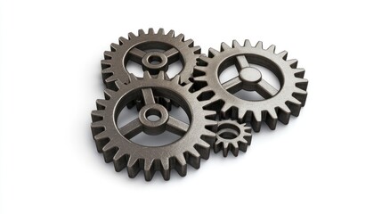 Interlocking Gears Mechanism Industrial Mechanical and Engineering Design Elements for Techn
