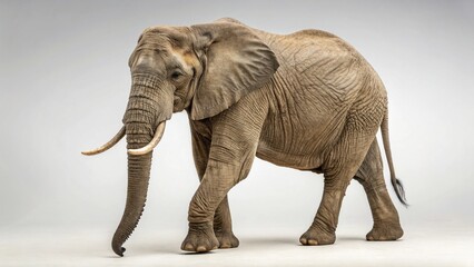 Obraz premium Elephant in full view on studio background