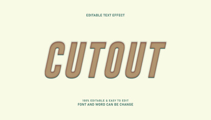 Editable cutout text effect
