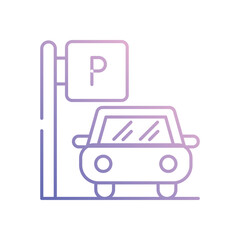 Parking vector icon stock illustration