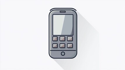 Retro Mobile Phone Design with Touchscreen and Physical Buttons for Nostalgic Technology Themes