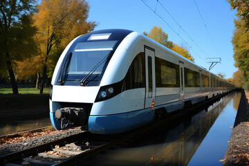 Naklejka premium The front part of the subway car.