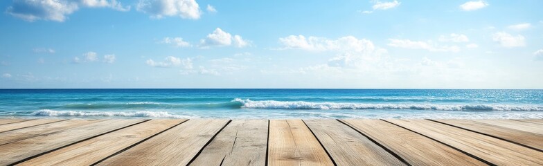 Fototapeta premium Beachfront Wooden Deck (3)