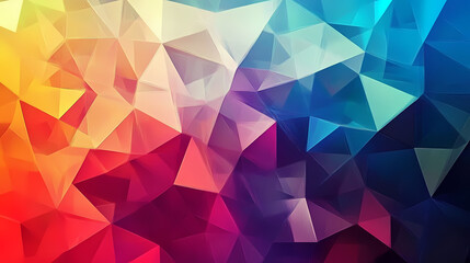 Obraz premium Colorful Triangular Geometric Pattern