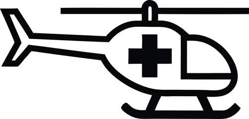 Obraz premium vector illustration of an air ambulance